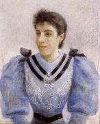 Federico zandomeneghi Portrait of a Girl oil painting reproduction